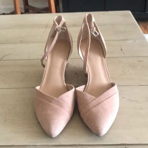 Nude Suede Wedges